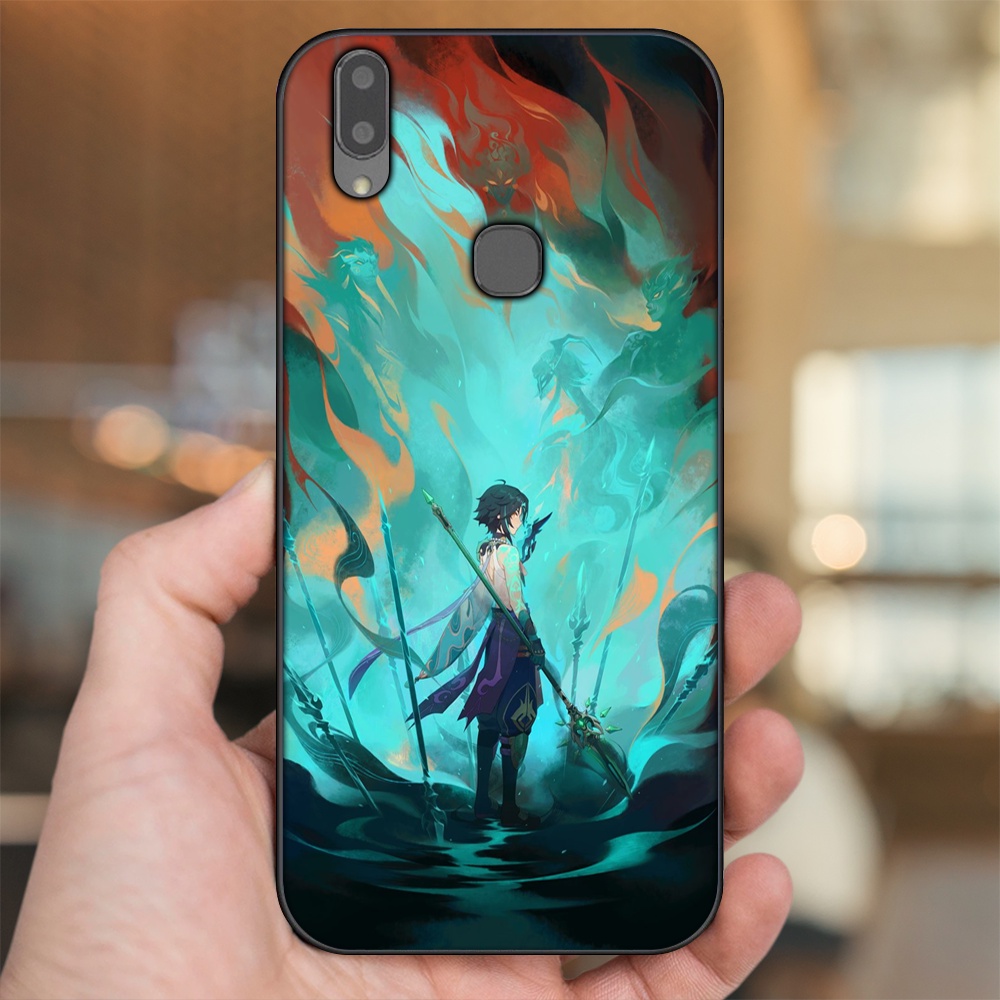Ốp lưng Vivo V9, Y85, V11i viền đen in hình Xiao Genshin Impact