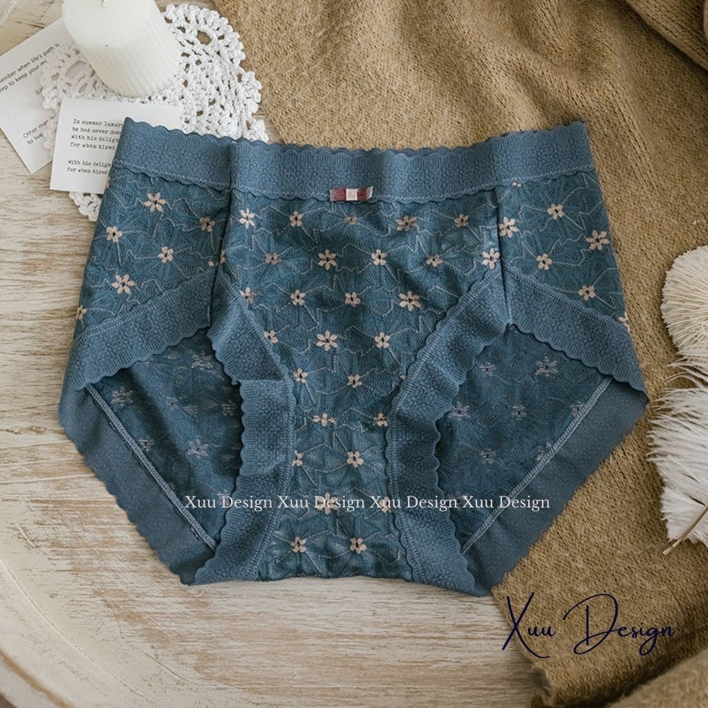 Quần lót nữ ren gấm cao cấp thêu hoa tinh tế, ren hoa thông thoáng gợi cảm - Wexuu Design QC60