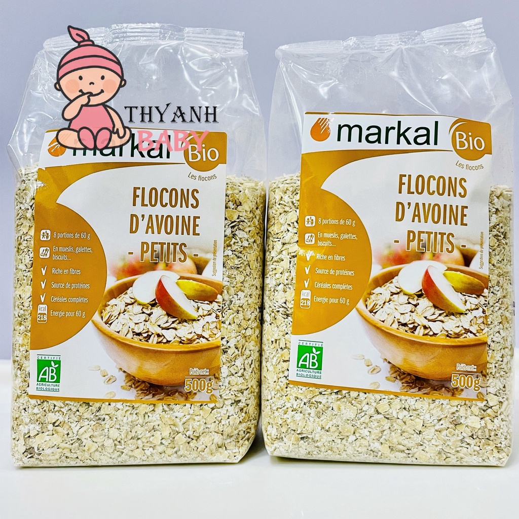 Yến mạch cán mỏng hữu cơ Markal 500g