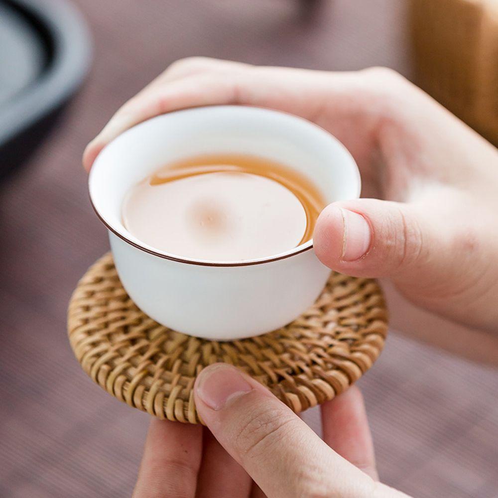 Tấm Lót Cốc Trà / Cà Phê Bằng Mây Đan Thủ Công Cách Nhiệt Bền Bỉ