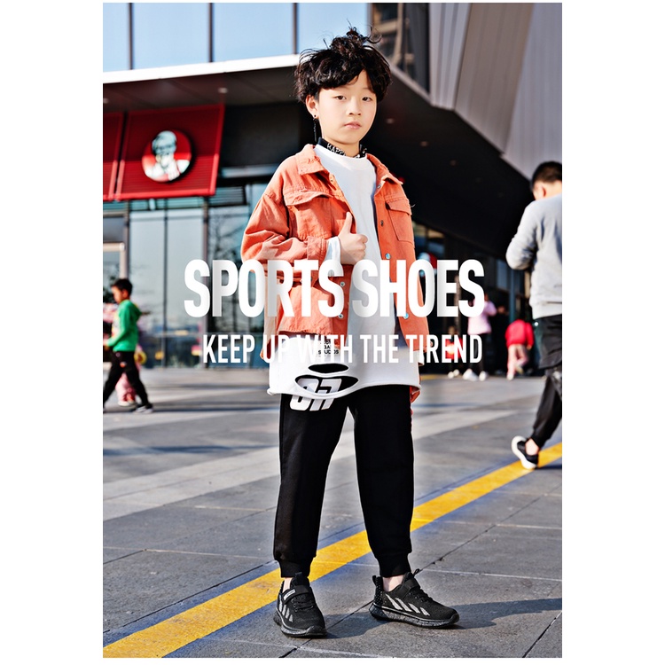 Giày Sneaker Cổ Cao Thời Trang Cho Bé Trai