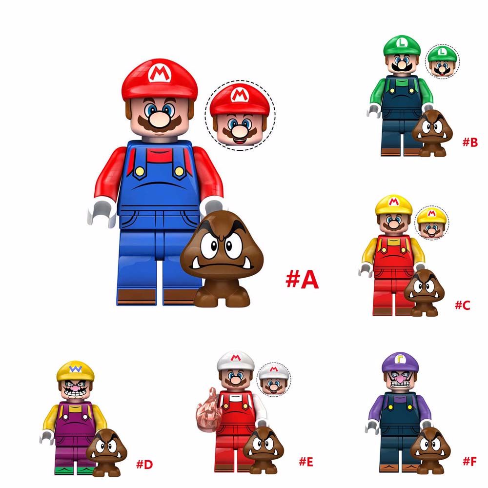 Bộ 11 Mô Hình Lego Xếp Hình Super Mario Bros Hoạt Hình Sáng Tạo Cho Bé