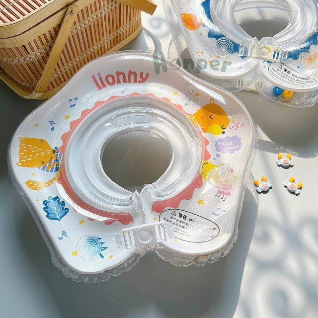 Phao cổ cho bé Honper an toàn khi bé tập bơi, tắm, thư giãn tặng kèm bơm hơi