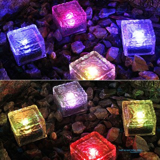 Đèn trang trí sân vườn năng lượng mặt trời hình viên đá