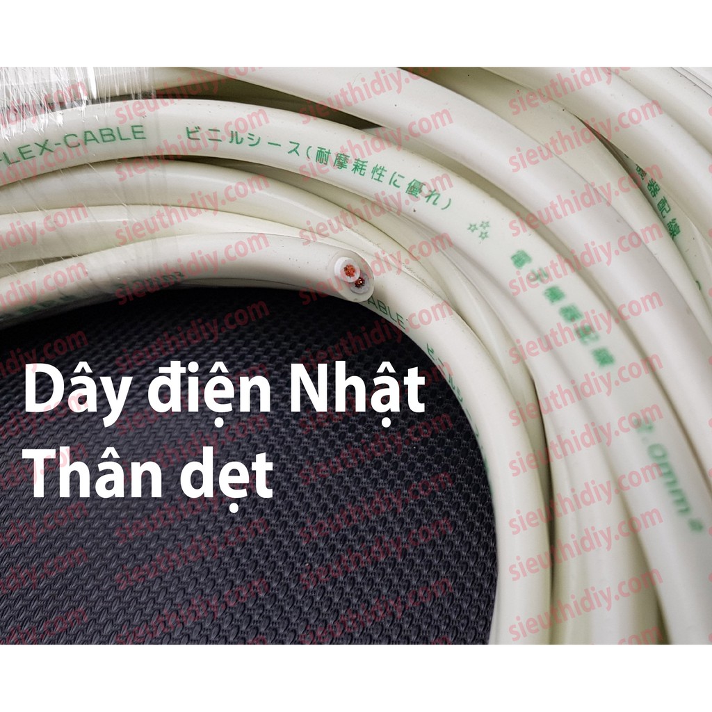 Dây điện Nhật tròn-dẹt 2-3 sợi nhiều lõi rất mềm dẻo