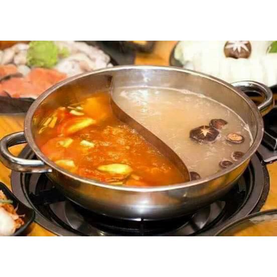 Nồi Lẩu 2 Ngăn, 2 Vị Inox 30 Cm Có Vung 𝗚𝗜𝗔𝗗𝗨𝗡𝗚𝗛𝗔𝗡𝗢𝗜𝟯𝟵