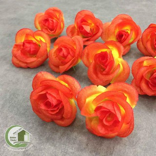Hoa hồng giả màu cam, hoa vải đẹp