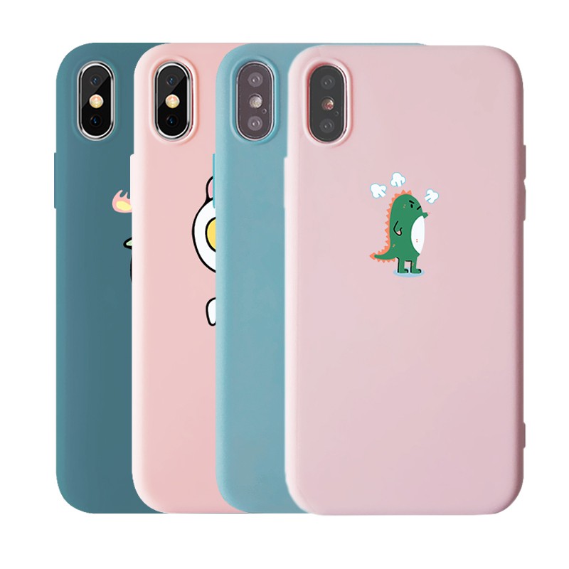 Ốp silicone mềm hình khủng long dễ thương IPhone SE 2020 6 6s 7 8 Plus X XS XR XSMax Cartoon Little Dinosaur Soft Cover | BigBuy360 - bigbuy360.vn