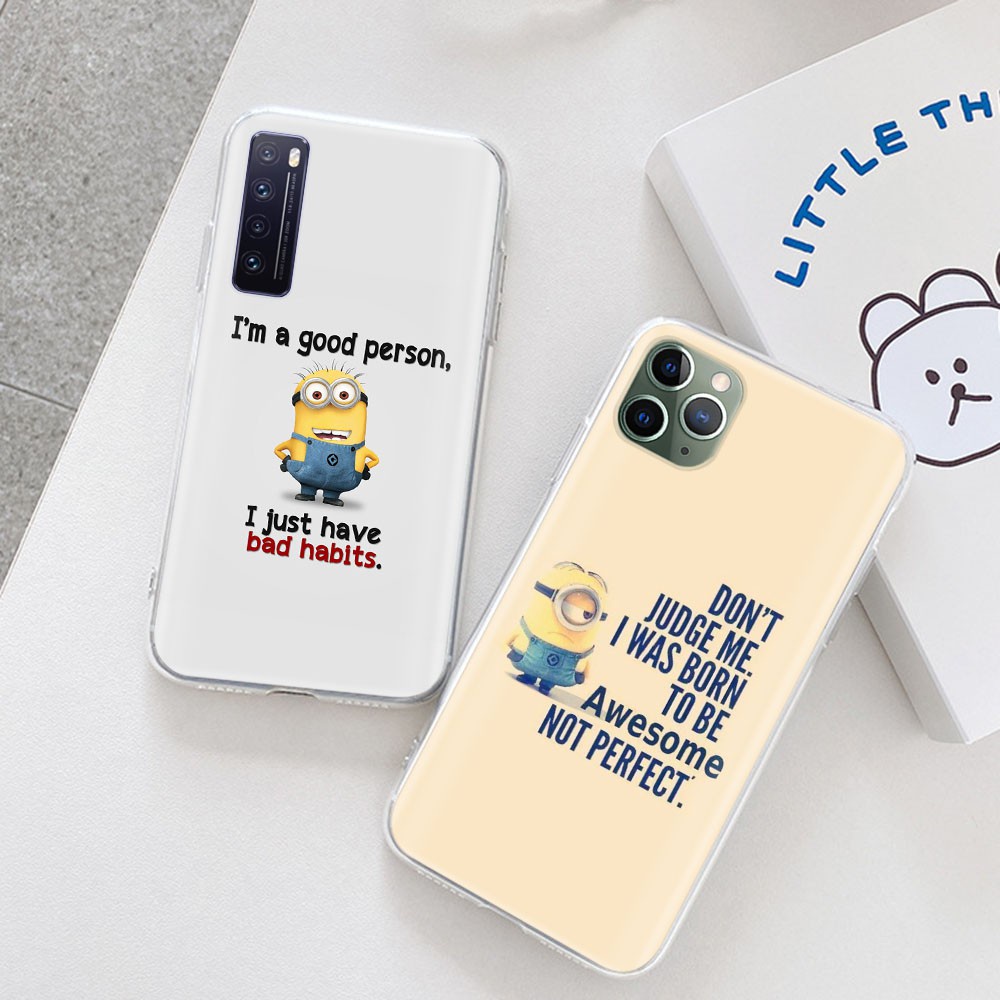 Ốp Điện Thoại Dẻo Trong Suốt Họa Tiết Hoạt Hình Minions Dễ Thương Cho Motorola Moto E6 E5 E4 Play E7 Plus E6S 2020 Vm147