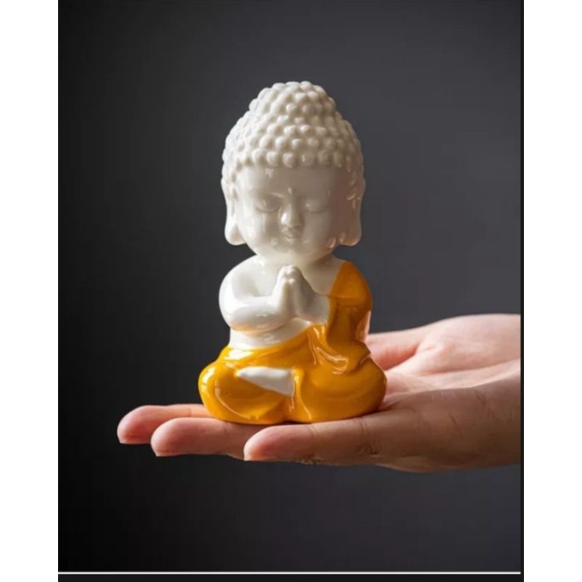 Tượng Phật Thích Ca Màu Vàng mini. Trang trí phòng khách. Ô tô. Phong thủy. Bàn làm việc . Tương Phật Như Lai. A Di Đà