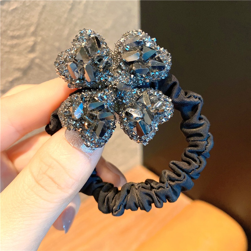 Dây Buộc Tóc Cao Su Đính Đá Pha Lê Cá Tính Dễ Phối Đồ Cho Nữ JP5