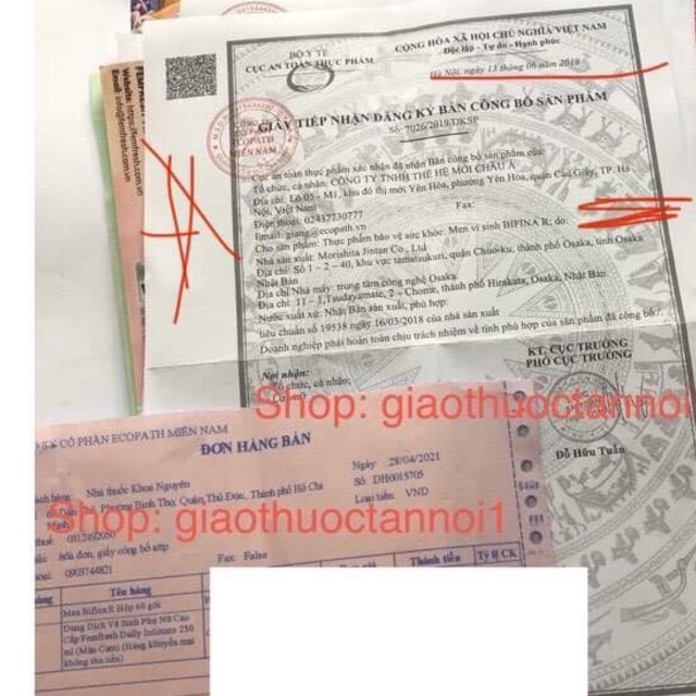 Men vi sinh bifina r (sản phẩm có giấy attp, hoá đơn công ty nhập khẩu và phân phối ….)made in Nhật bản