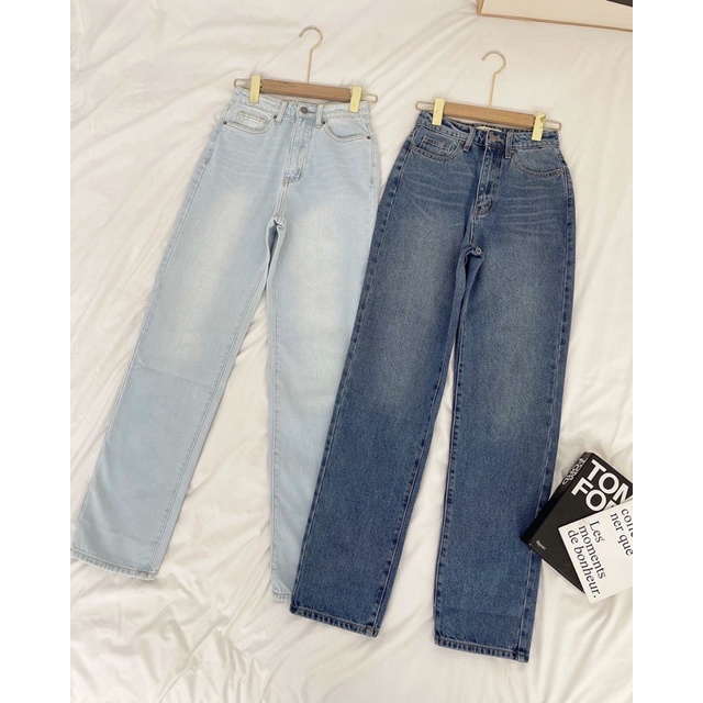 Quần jeans ống đứng lưng cao | BigBuy360 - bigbuy360.vn