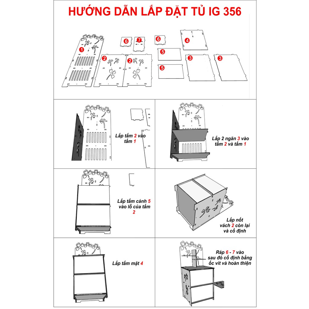 TAB/ TỦ ĐẦU GIƯỜNG CÓ KỆ IG356