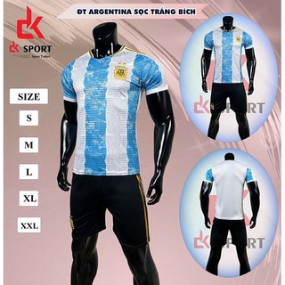 Bộ quần áo đá banh DK Đội tuyển Argentina chất lượng cao, mẫu mã đẹp