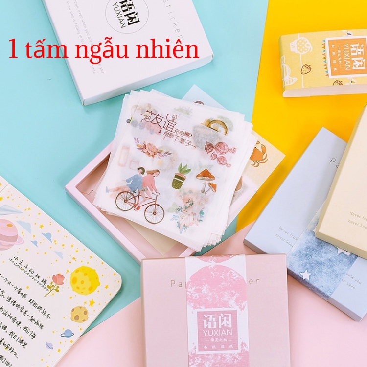 Sticker vintage dán sổ dán mũ bảo hiểm anime cute trang trí DIY Crafts, Scrapbook, Journal, Diary, Planner 1 tấm HD117