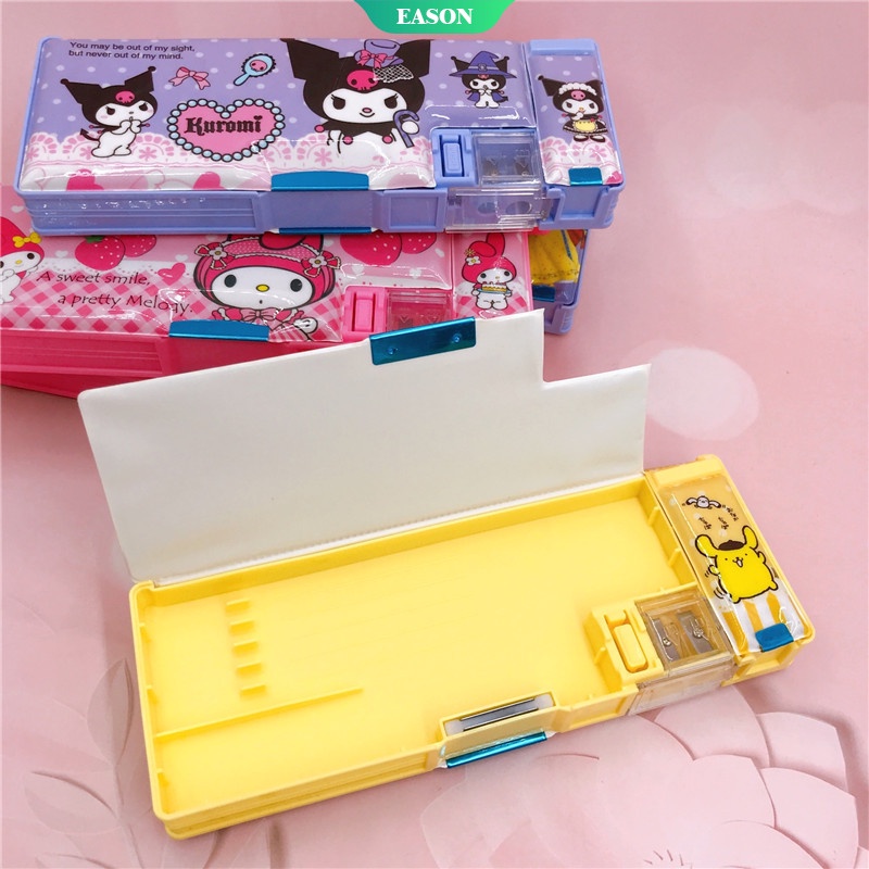 Hộp Bút Nam Châm Hai Mặt Họa Tiết Hoạt Hình Littletwinstars Và Kuromi Dễ Thương Ốp