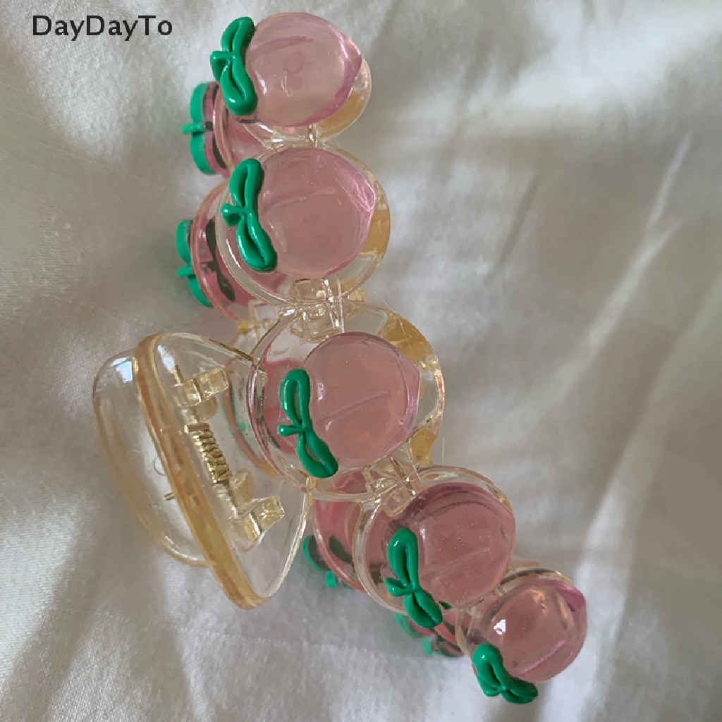 Kẹp Tóc Càng Cua Bằng Acrylic Hình Quả Đào Ngọt Ngào