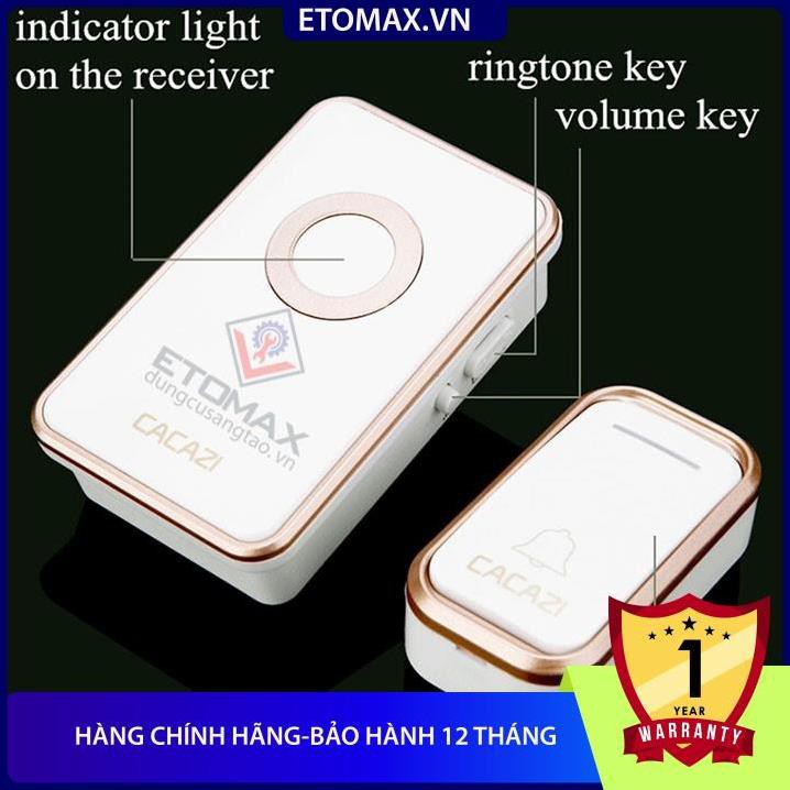 [Hàng chính hãng-Bảo hành 12 tháng] Chuông cửa không dây CACAZI V2