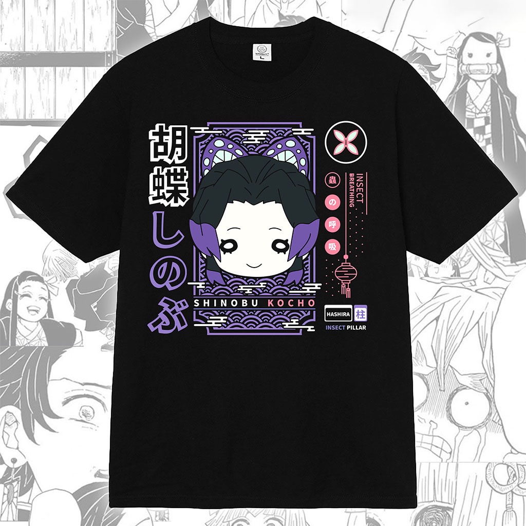 Bộ sưu tập áo thun đen Demon Slayer, áo thun Kimetsu no yaiba mẫu mới