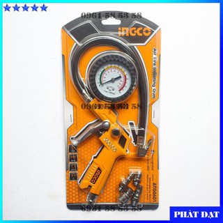 SÚNG BƠM LỐP XE DÙNG KHÍ INGCO ATG0601 - 12BAR ĐỒNG HỒ ĐO ÁP SUẤT KHÍ INGCO THIẾT BỊ PHÁT ĐẠT