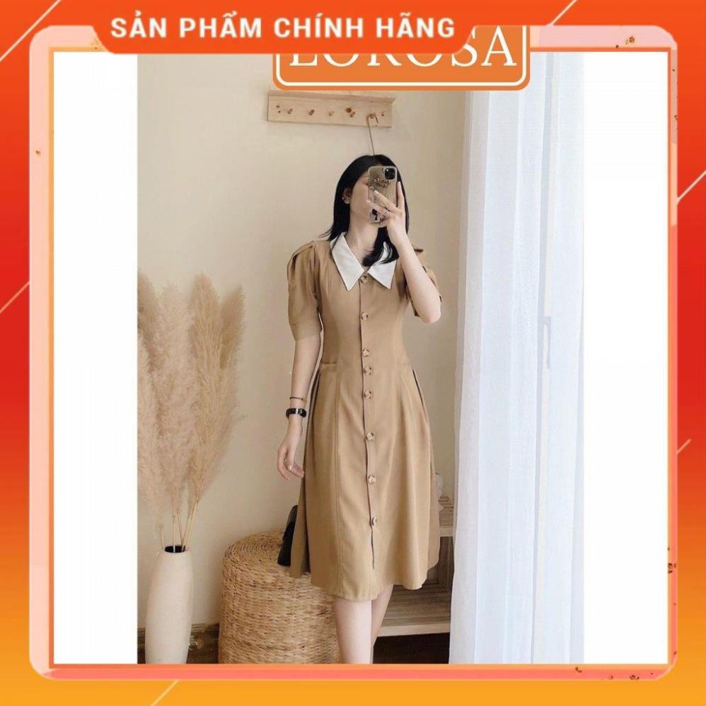 Váy Công Sở Nữ LOKOSA Đầm đi dự tiệc cưới thiết kế Ly Eo Cổ Trắng Dáng Suông cao cấp ôm Body liền Hàn Quốc VD041