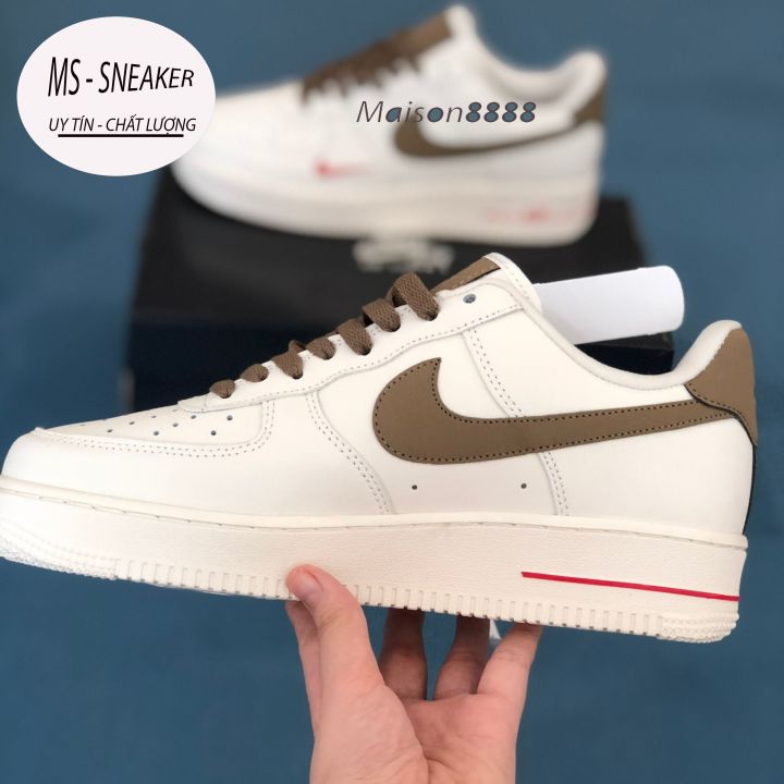 giày af1 vệt nâu [MS-SNEAKER], giày thể thao air foce tích nâu hàng cao cấp full size nam nữ.