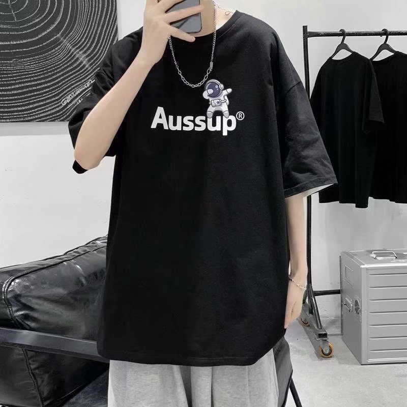 Áo thun tay ngắn dáng rộng in họa tiết phong cách cổ điển thời trang dành cho nam và nữ cỡ M-5XL