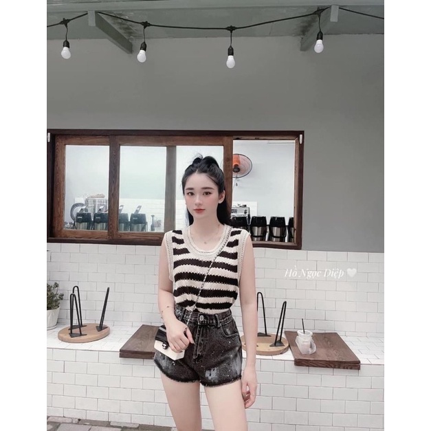 Áo len montagi ba lỗ 4 màu Top295