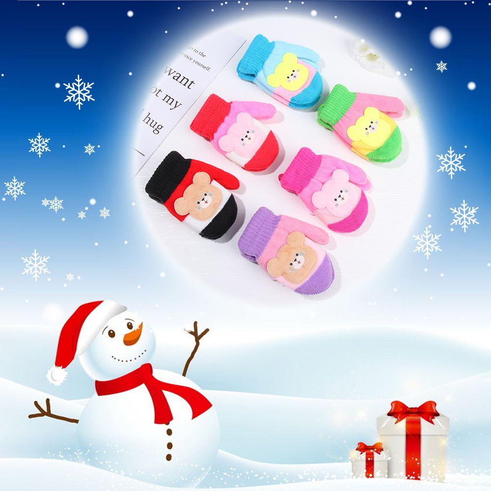 Găng Tay Giữ Ấm Kèm Dây Đeo MIHAN1 Dành Cho Bé 0-3 Tuổi