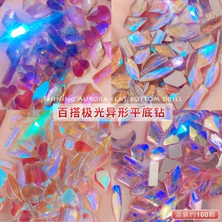 Set 100v đá phụ kiện charm nail dùng trang trí móng mix