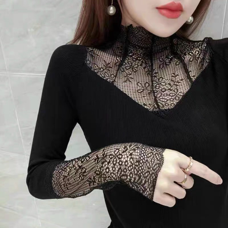 Áo Giữ Nhiệt Lót Lông Phối Cổ Ren Siêu Đẹp Siêu Ấm