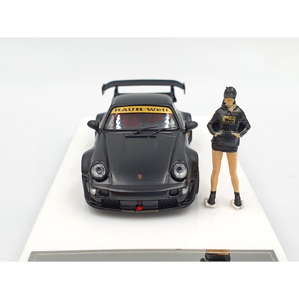 Xe Mô Hình Porsche Rauh-Welt Stella Artois 1:64 Time Micro x Moxtoys ( Đen )