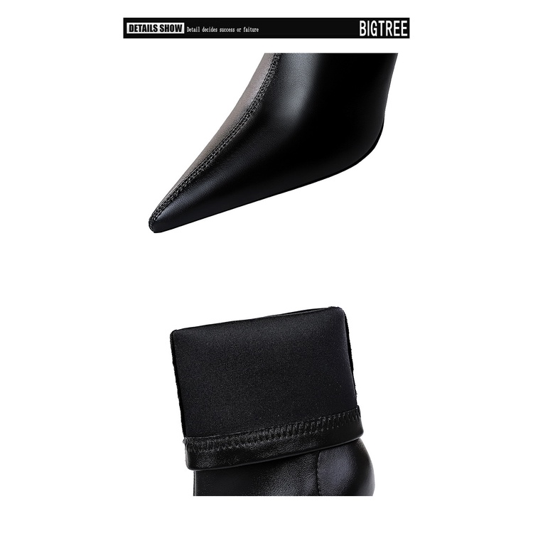 Giày bốt cao gót BIGTREE Mall-315-12 mũi nhọn phong cách doanh nhân thời trang cho nữ