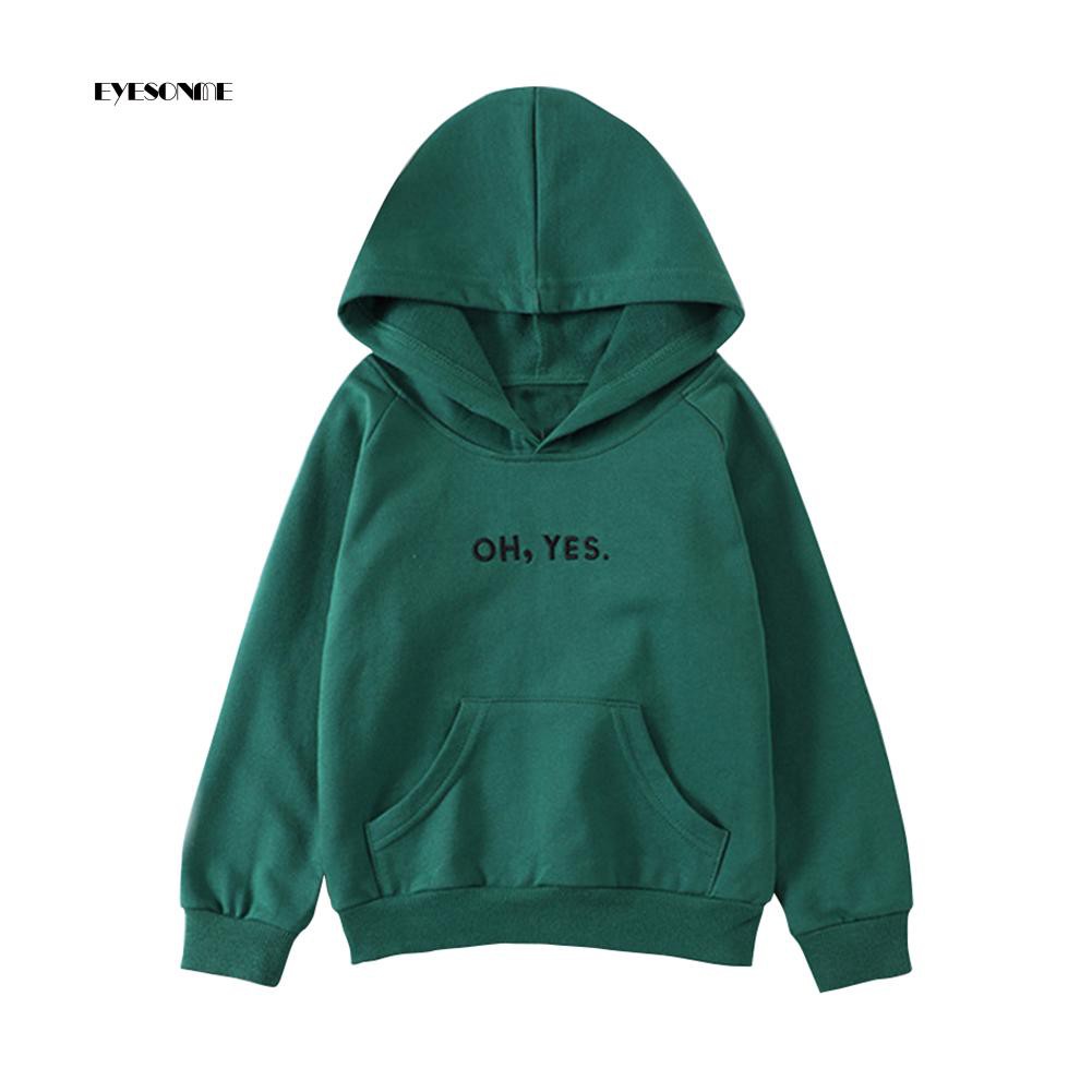 Áo Hoodie Dài Tay In Chữ Họa Tiết Ngộ Nghĩnh Dành Cho Các Bé