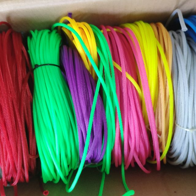 [ Size 4mm] Dây lưới nhiều màu dùng bọc sợi dây nguồn