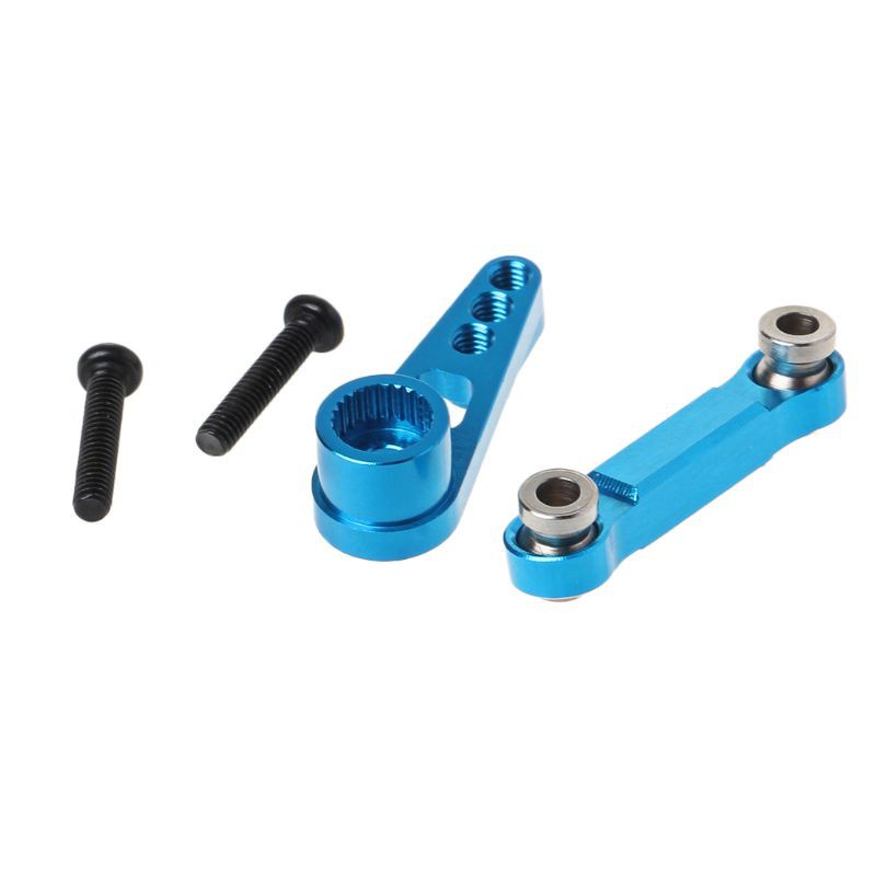 Tay Lái Servo 25T Bằng Hợp Kim Nhôm Màu Đen / Đỏ / Xanh Dương Cho Xe Điều Khiển Từ Xa