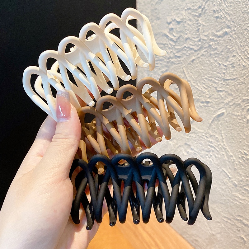 Kẹp tóc dạng tổ chim bằng nhựa acrylic cỡ lớn thời trang