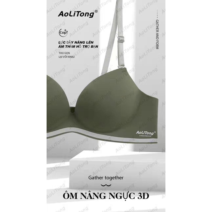 Áo Lót Su Đúc Kẻ Viền Đệm Bàn Tay Nâng Ngực 2030