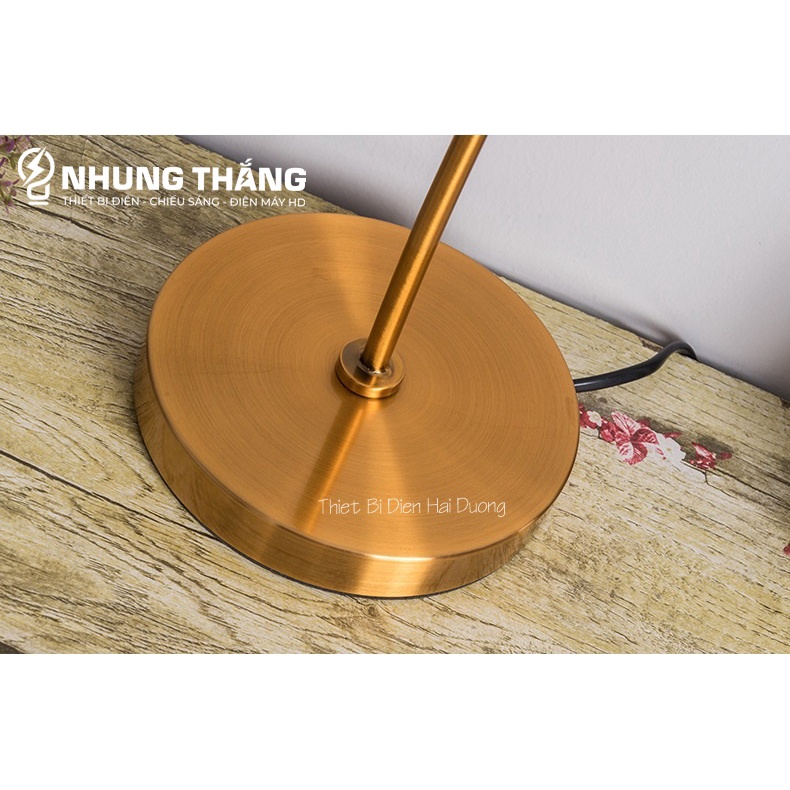 Đèn Bàn Học Đọc Sách, Làm Việc DB-3080 - Khung Kim Loại,Chao Thủy Tinh - Kiểu Dáng Sang Trọng - Tặng Kèm Bóng Led