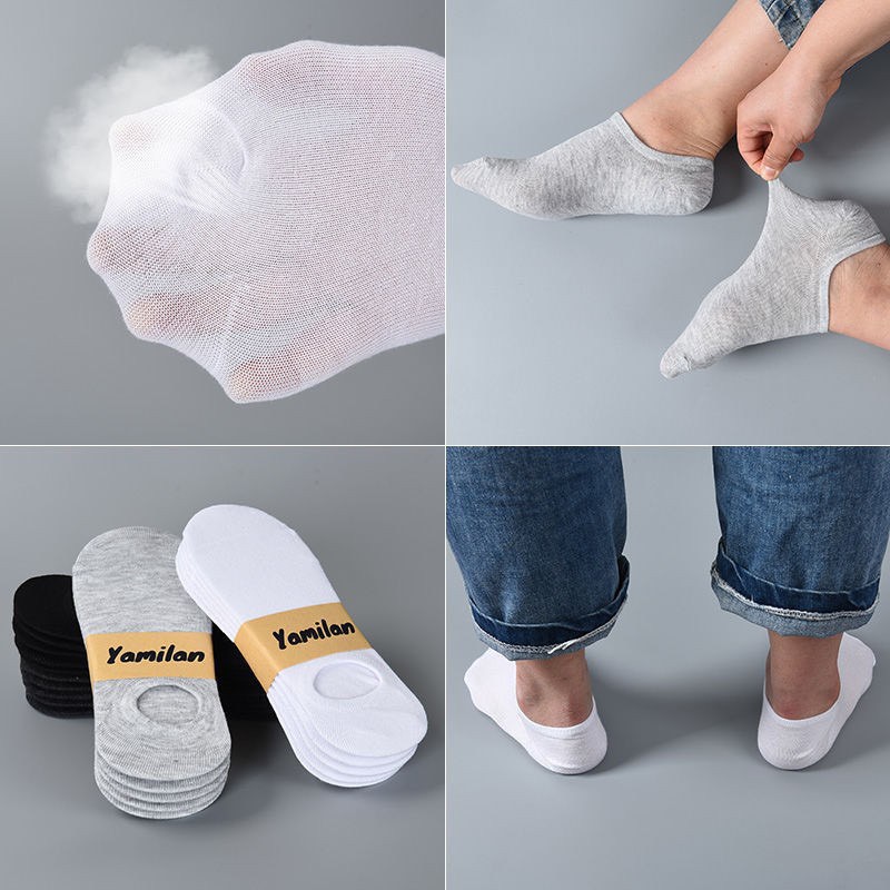 Tất nam cổ ngắn Bivota vớ lười trơn cổ thấp công sở thể thao thời trang hàn quốc chống hôi chân TN42