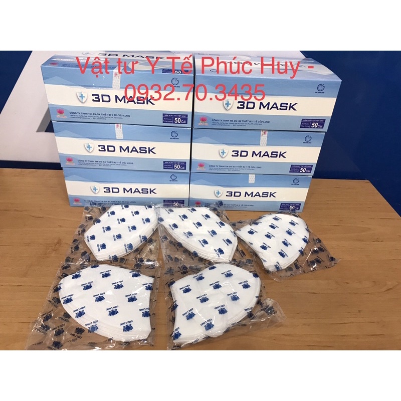 Khẩu trang kháng khuẩn 3D Mask quai vải Cửu Long Face Mask
