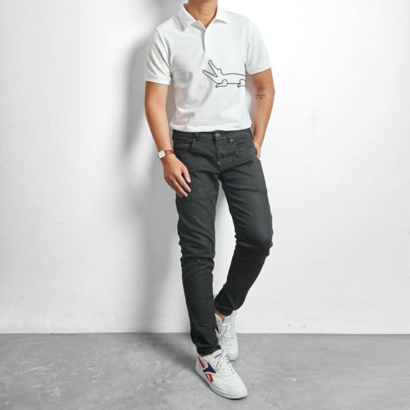 Áo thun polo nam big size 4XL ngắn tay có cổ in cá sấu