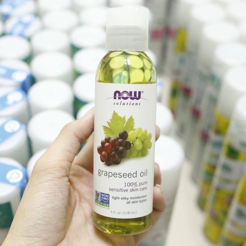 Dầu Hạt Nho Now Grapeseed Oil Fullsize 118ml/473ml