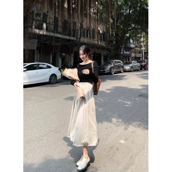 Áo thun hở lưng dài tay the.sweaterweather TSW (ảnh thật)