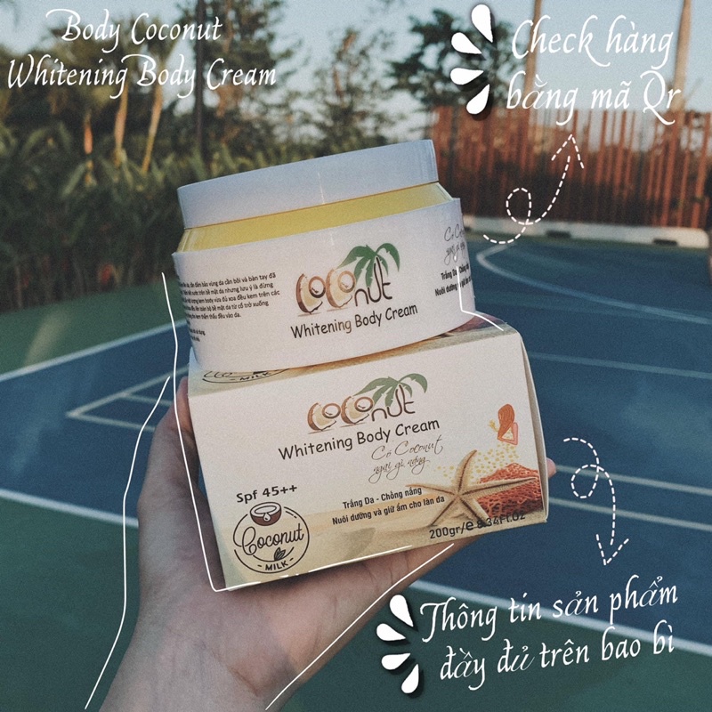 KEM BODY COCONUT - dưỡng trắng da