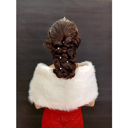 Khăn Choàng Lông Cô Dâu Cúc Đính Hạt Chai 120 Số 4 | BigBuy360 - bigbuy360.vn