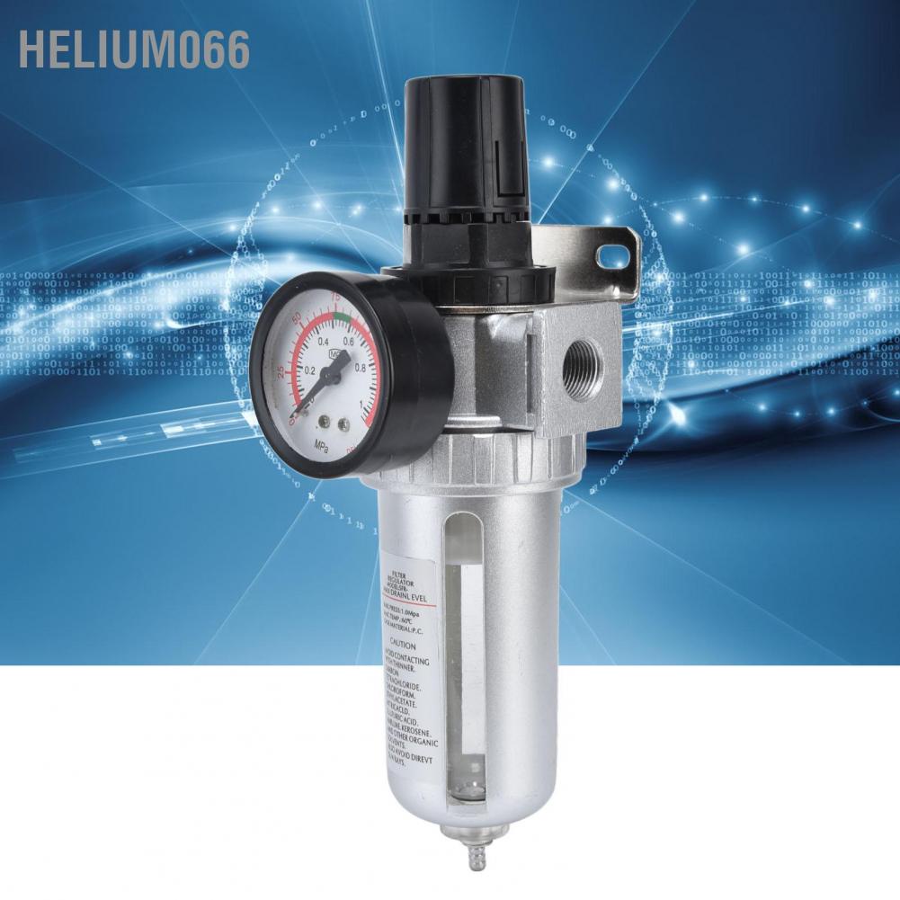 Bộ lọc điều áp Bộ điều chỉnh bộ lọc khí nén kết hợp đồng hồ đo áp suất tách nước cho máy 1.0MPa Helium066