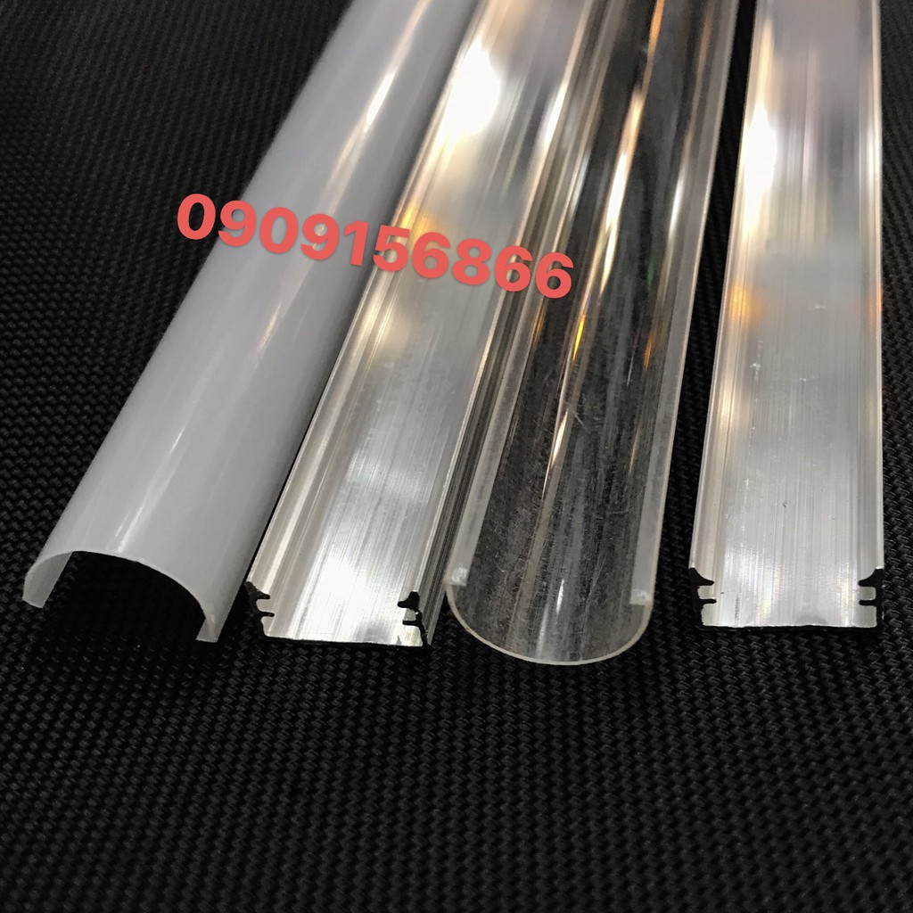 Bộ thanh nhôm led và máng, 2 đầu bịt, thanh nhôm định hình