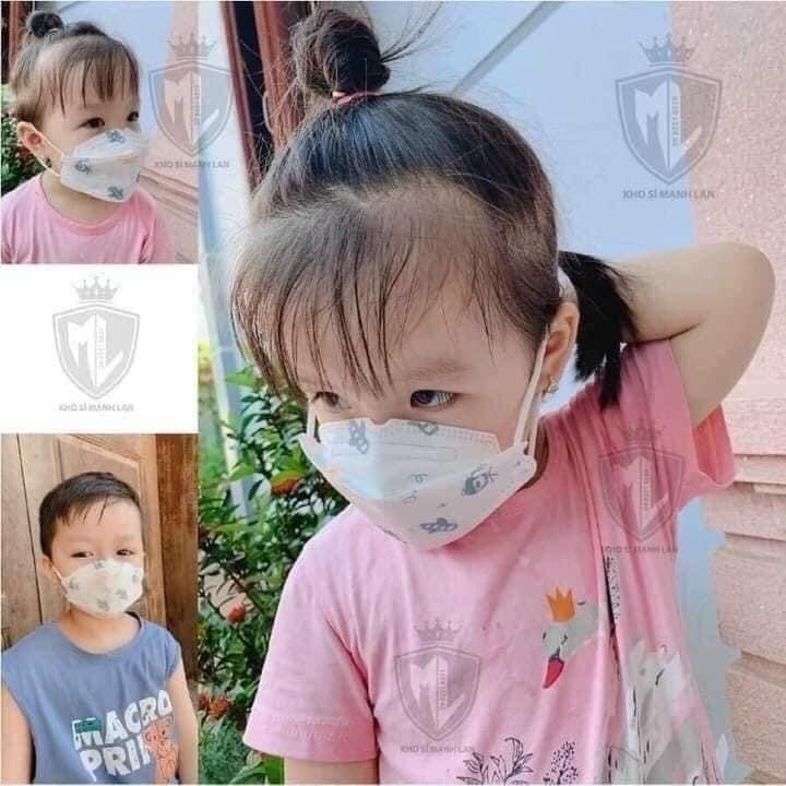 Set 5 khẩu trang KF94 in hoạ tiết hàng chuẩn công ty ( 5-10 tuổi )